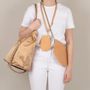 Clutches - Pocket Tote Natural nylon - Shoulder or arm folding tote bag - MLS-MARIELAURENCESTEVIGNY