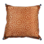 Fabric cushions - Ajrakh Vermeil Silk Cushion Set - DESIGN BY ART SELECT