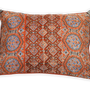 Fabric cushions - Ajrakh Vermeil Silk Cushion Set - DESIGN BY ART SELECT