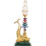 Sculptures, statuettes et miniatures - Dauphin en bronze, plaqué or avec cristal de roche pergoda - DUPONT BERLIN