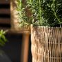 Garden accessories - SET 2 WICKER PLANTERS Ø29X55 AX21541 - ANDREA HOUSE