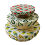 Platter and bowls - Super Bee wrap Set of 3 design food wrap in organic cotton - RUE RANGOLI