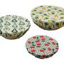 Platter and bowls - Super Bee wrap Set of 3 design food wrap in organic cotton - RUE RANGOLI