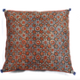 Fabric cushions - Indigo Bani Jamra and Ajrak Silk Cushion Set - DESIGN BY ART SELECT