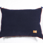 Fabric cushions - Indigo Bani Jamra and Ajrak Silk Cushion Set - DESIGN BY ART SELECT