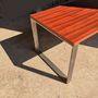 Dining Tables - Dining table Mahogany top with steel base O - LIVING MEDITERANEO