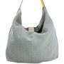 Bags and totes - Lino Tote Bag — Heather Grey/100% French Linen - L'ATELIER DES CREATEURS
