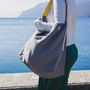 Bags and totes - Lino Tote Bag — Heather Grey/100% French Linen - L'ATELIER DES CREATEURS