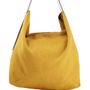 Bags and totes - Lino Tote Bag — Mustard/100% French Linen - L'ATELIER DES CREATEURS