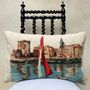 Coussins textile - Coussin canevas "voilier au port" - 60x40cm - L'ATELIER DES CREATEURS