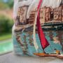 Coussins textile - Coussin canevas "voilier au port" - 60x40cm - L'ATELIER DES CREATEURS