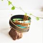 Jewelry - Ethonic Bracelet Women's Leather and Amazonite Stones - KURMI BIJOUX ART