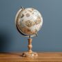 Decorative objects - 20cm world map illustrated beige background - CHEHOMA