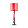 Design objects - TINNIT SHADE WOODEN STAND WITH SMOOTH LEATHER HEAD RED - GLADYS