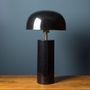 Lampes à poser - Lampe laquée noire A/J Mushroom - CHEHOMA