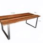 Dining Tables - Table with Reclaimed wooden top  with O  steel base - LIVING MEDITERANEO