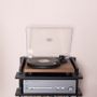 Console table - Crosley Soho record player stand & vinyl storage Black - CROSLEY RADIO