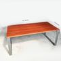 Dining Tables - Dining table Mahogany top with steel base O - LIVING MEDITERANEO