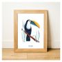 Poster - Poster 30x40 - The Blue Toucan - BLEU COQUILLE