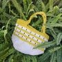 Bags and totes - Summer Tote Yellow and White - TECLA BARCELONA