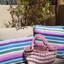 Bags and totes - Summer Tote Pink and White - TECLA BARCELONA