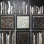 Tableaux - Tableaux Grès noir et émail blanc « Eclosion » Collection Ecorce - GUENAELLE GRASSI