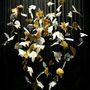 Hanging lights - Bespoke   handmade glass chandelier Autumn Leaves - BARANSKA DESIGN