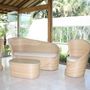 Sofas for hospitalities & contracts - SET LIVING ROOM SOFA ARMCHAIR TABLE EXOTIC BALI STYLE - DECOETHNIQUE