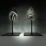 Sculptures, statuettes and miniatures - Zebra breast Porcelain White and black gold - GUENAELLE GRASSI