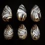 Sculptures, statuettes and miniatures - Zebra breast Porcelain White and black gold - GUENAELLE GRASSI