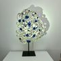 Sculptures, statuettes et miniatures - Sculpture Arbre Porcelaine avec pompons bleus - GUENAELLE GRASSI