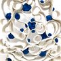 Sculptures, statuettes and miniatures - Porcelain Tree Sculpture with Blue Tassels - GUENAELLE GRASSI