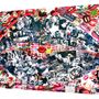 Fabric cushions - “KISS” Limited Edition Collage - L'ATELIER D'ANGES HEUREUX