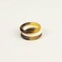Bijoux - Set of 3 rings in blonde horn or hoof - L'INDOCHINEUR PARIS HANOI