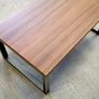 Coffee tables - Coffee table Industrial type  with walnut top - LIVING MEDITERANEO