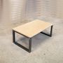 Coffee tables - Coffee Table Industrial Type with Maple Top - LIVING MEDITERANEO