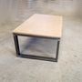 Coffee tables - Coffee Table Industrial Type with Maple Top - LIVING MEDITERANEO