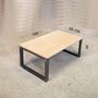 Coffee tables - Coffee Table Industrial Type with Maple Top - LIVING MEDITERANEO