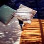 Cushions - WOVEN LEATHER CUSHION - PILLOW - CLARAMONTE