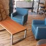 Coffee tables - Industrial Type Mahogany Coffee Table - LIVING MEDITERANEO