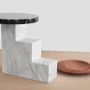 Tables basses - Table en marbre ESCALIER 1-2-3, table auxilière en marbre, table de salon - VAN DEN HEEDE-FURNITURE-ART-DESIGN