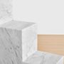 Tables basses - Table en marbre ESCALIER 1-2-3, table auxilière en marbre, table de salon - VAN DEN HEEDE-FURNITURE-ART-DESIGN