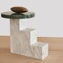 Coffee tables - STAIRCASE 1-2-3 marble table, marble auxiliary table, living room table - VAN DEN HEEDE-FURNITURE-ART-DESIGN