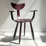 Office seating - Daiku armchair in stained ash wood by Victoria Magniant - VICTORIA MAGNIANT POUR GALERIE V
