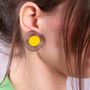 Bijoux - Boucles d'oreilles colorées colorées plaquées argent linéaires pop up  - GEORGIA CHARAL ART JEWELERY