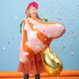 Décor de fête pour enfant - Ballon en feuille Champignon, 66x75cm, mélange - PARTYDECO