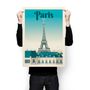 Affiches - AFFICHE VOYAGE VINTAGE PARIS FRANCE | POSTER ILLUSTRATION VILLE PARIS FRANCE - TOUR EIFFEL - OLAHOOP TRAVEL POSTERS