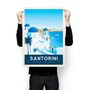 Poster - VINTAGE TRAVEL POSTER SANTORINI GREECE | SANTORINI GREECE CITY ILLUSTRATION PRINT - OLAHOOP TRAVEL POSTERS