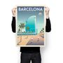 Poster - VINTAGE TRAVEL POSTER BARCELONA SPAIN | BARCELONA SPAIN CITY ILLUSTRATION PRINT - OLAHOOP TRAVEL POSTERS