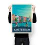 Poster - VINTAGE TRAVEL POSTER AMSTERDAM NETHERLANS | AMSTERDAM NETHERLANDS CITY ILLUSTRATION PRINT - OLAHOOP TRAVEL POSTERS